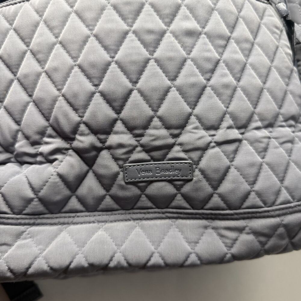 Vera Bradley Essential Backpack Laptop Quilted Carbon Rose Lined Lunchbox Set - Picture 7 of 16